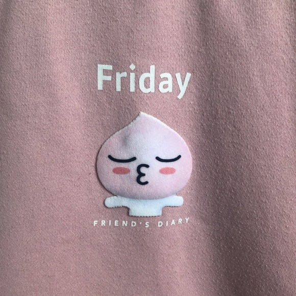Kakao Friends Apeach Pullover Sweatshirt Size Girl's Large / Unisex - Picture 3 of 9